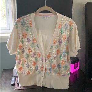 Short sleeve cardigan